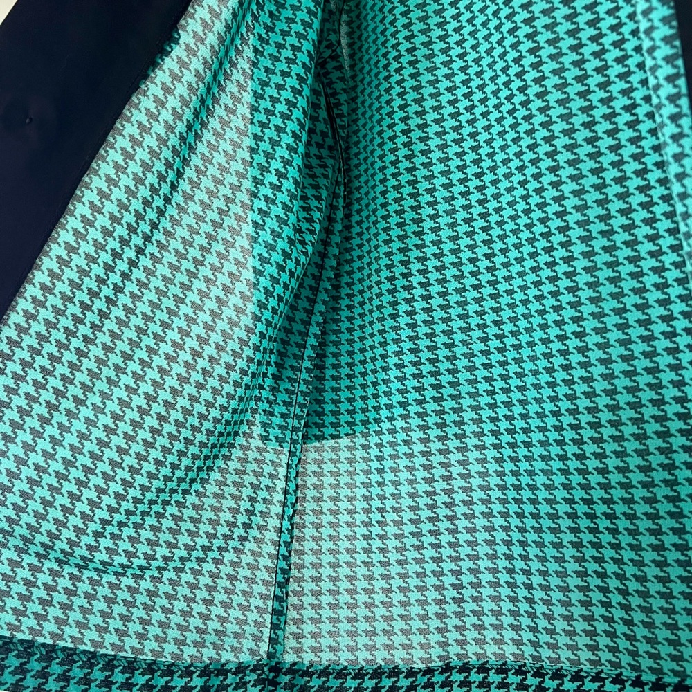 VINTAGE Chic Houndstooth Women's Jacket in Green and Black - Picture 5 of 10